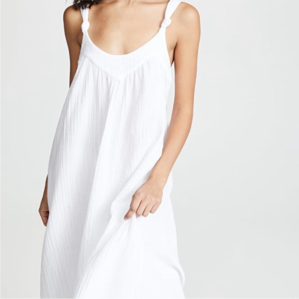 XíRENA Rumi Maxi Dress - White Cotton Gauze, XS